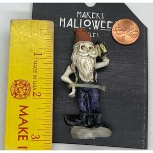 NIP Maker's Halloween Littles SKELETON GNOME miniature figurine Joann Joann's